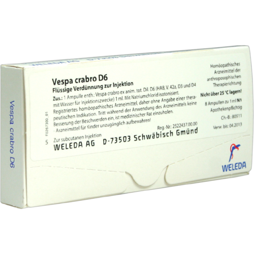 Verpackungsbild(Packshot) von VESPA CRABRO D 6 Ampullen