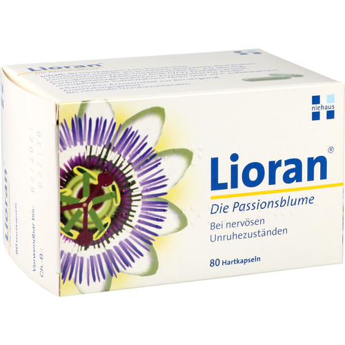 Verpackungsbild(Packshot) von LIORAN die Passionsblume Hartkapseln