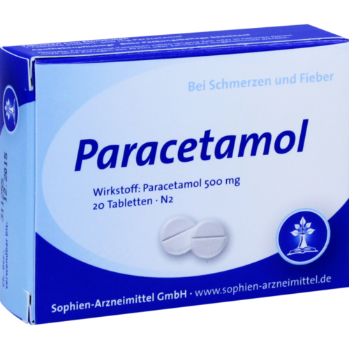 Verpackungsbild(Packshot) von PARACETAMOL Sophien 500 Tabletten