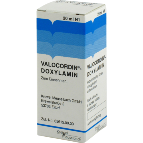 Verpackungsbild(Packshot) von VALOCORDIN-Doxylamin Tropfen zum Einnehmen