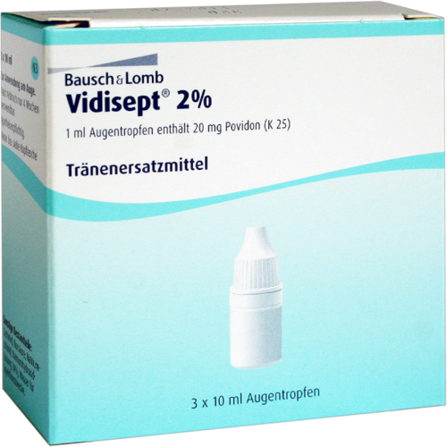Verpackungsbild(Packshot) von VIDISEPT 2% Augentropfen