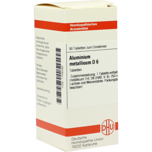 Verpackungsbild(Packshot) von ALUMINIUM METALLICUM D 6 Tabletten