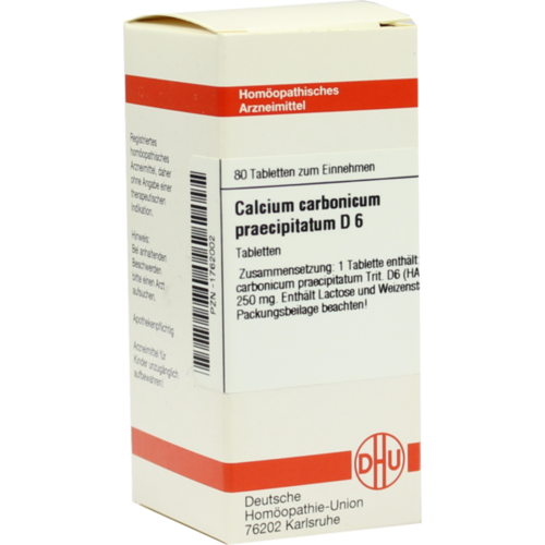 Verpackungsbild(Packshot) von CALCIUM CARBONICUM PRAECIPITATUM D 6 Tabletten