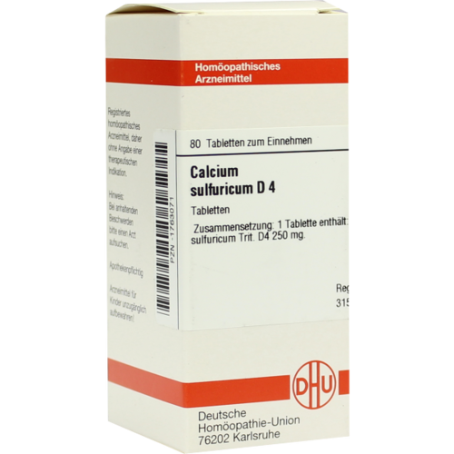 Verpackungsbild(Packshot) von CALCIUM SULFURICUM D 4 Tabletten