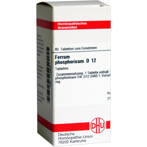 Verpackungsbild(Packshot) von FERRUM PHOSPHORICUM D 12 Tabletten