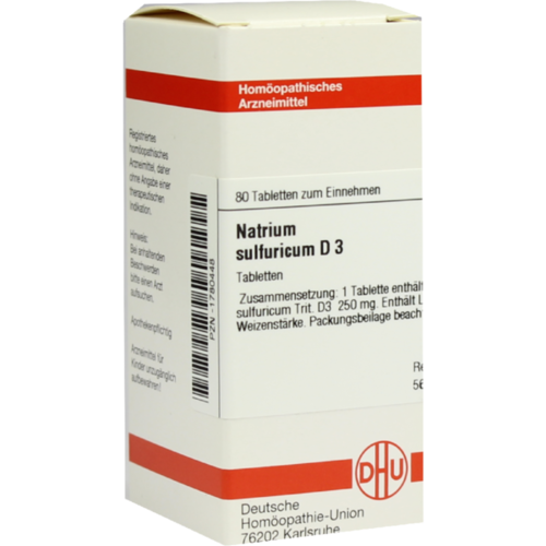 Verpackungsbild(Packshot) von NATRIUM SULFURICUM D 3 Tabletten