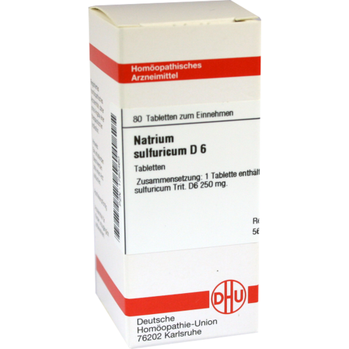 Verpackungsbild(Packshot) von NATRIUM SULFURICUM D 6 Tabletten