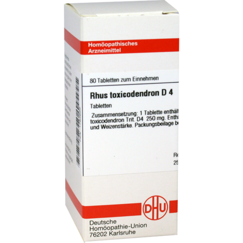 Verpackungsbild(Packshot) von RHUS TOXICODENDRON D 4 Tabletten