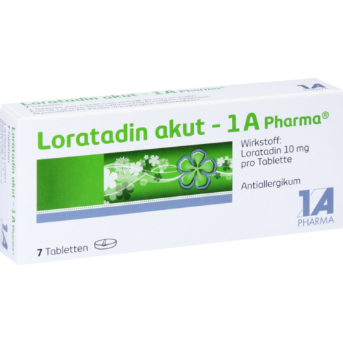 Verpackungsbild(Packshot) von LORATADIN akut-1A Pharma Tabletten