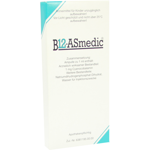 Verpackungsbild(Packshot) von B12 ASMEDIC Injektionslösung Ampullen
