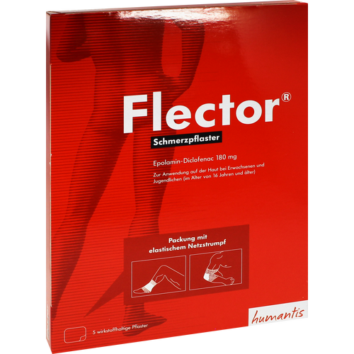 Verpackungsbild(Packshot) von FLECTOR Schmerzpflaster+elatischer Netzstrumpf