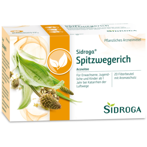 Verpackungsbild(Packshot) von SIDROGA Spitzwegerich Tee Filterbeutel