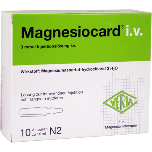 Verpackungsbild(Packshot) von MAGNESIOCARD i.v. Injektionslösung