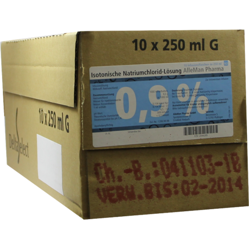 Verpackungsbild(Packshot) von ISOTONISCHE NaCl 0,9% DELTAMEDICA Inf.-Lsg.Glasfl.