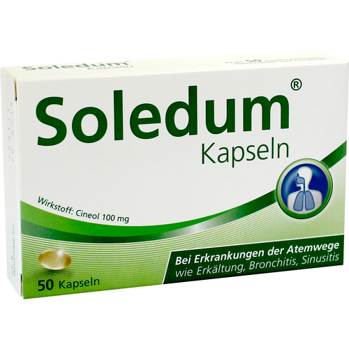 Verpackungsbild(Packshot) von SOLEDUM 100 mg magensaftresistente Kapseln