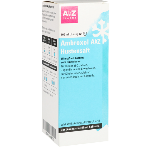 Verpackungsbild(Packshot) von AMBROXOL AbZ Hustensaft 15 mg/5 ml