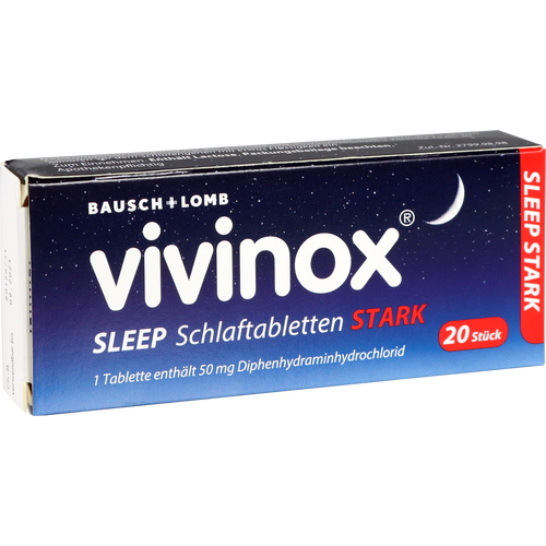 Verpackungsbild(Packshot) von VIVINOX Sleep Schlaftabletten stark