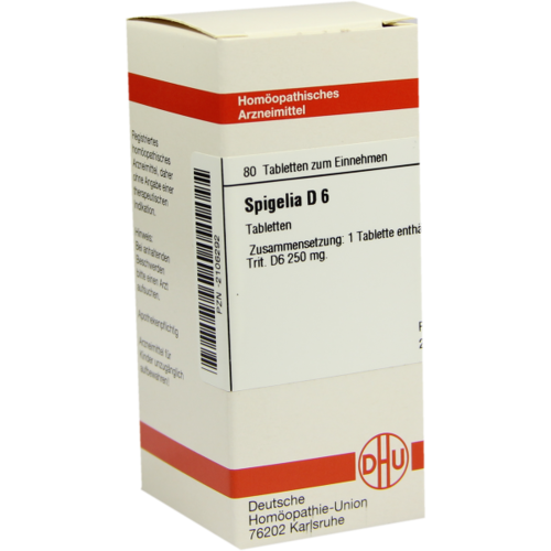Verpackungsbild(Packshot) von SPIGELIA D 6 Tabletten