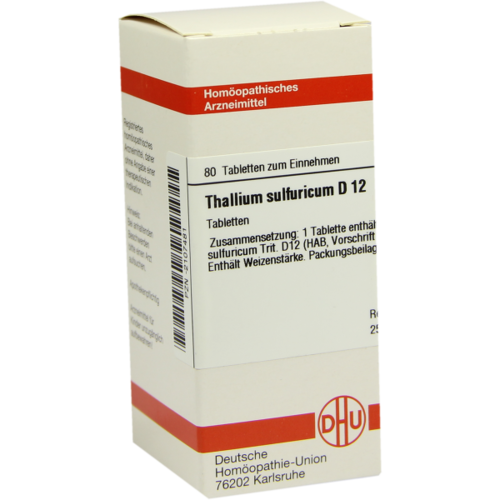 Verpackungsbild(Packshot) von THALLIUM SULFURICUM D 12 Tabletten
