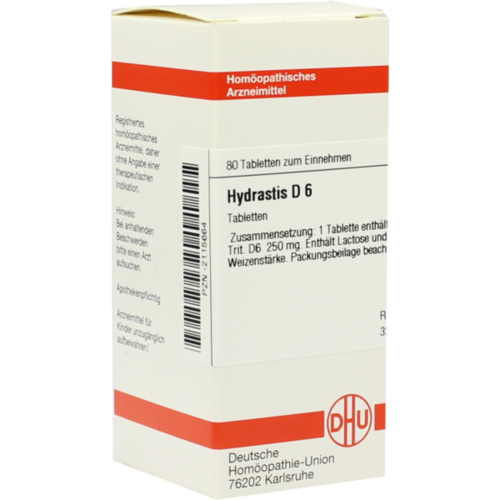 Verpackungsbild(Packshot) von HYDRASTIS D 6 Tabletten