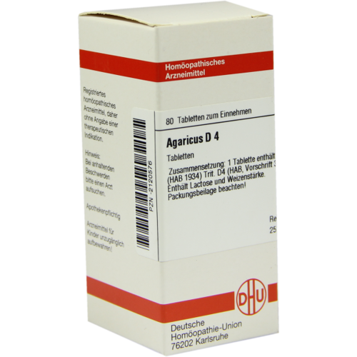 Verpackungsbild(Packshot) von AGARICUS D 4 Tabletten