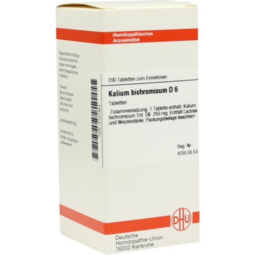 Verpackungsbild(Packshot) von KALIUM BICHROMICUM D 6 Tabletten