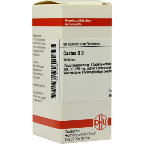 Verpackungsbild(Packshot) von CACTUS D 3 Tabletten