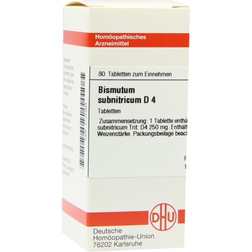 Verpackungsbild(Packshot) von BISMUTUM SUBNITRICUM D 4 Tabletten