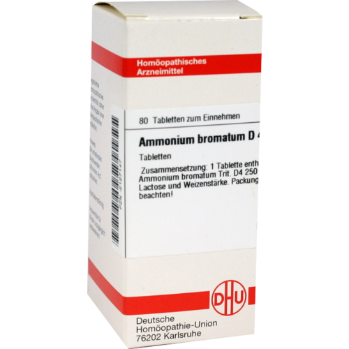 Verpackungsbild(Packshot) von AMMONIUM BROMATUM D 4 Tabletten