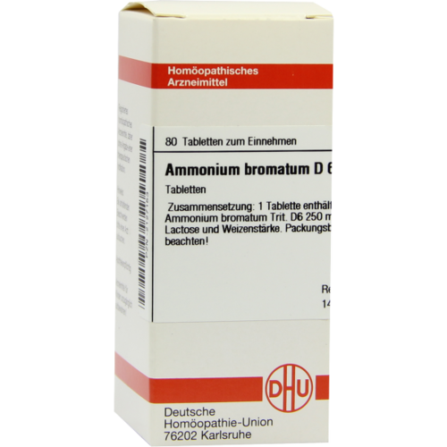 Verpackungsbild(Packshot) von AMMONIUM BROMATUM D 6 Tabletten