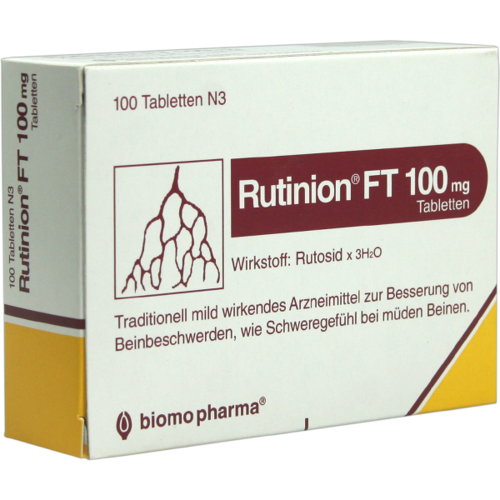 Verpackungsbild(Packshot) von RUTINION FT 100 mg Tabletten