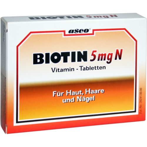 Verpackungsbild(Packshot) von BIOTIN 5 mg N Tabletten