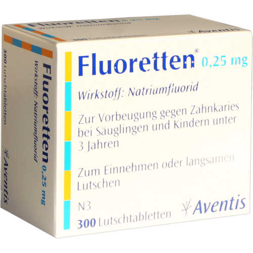 Verpackungsbild(Packshot) von FLUORETTEN 0,25 mg Tabletten