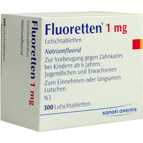 Verpackungsbild(Packshot) von FLUORETTEN 1,0 mg Tabletten
