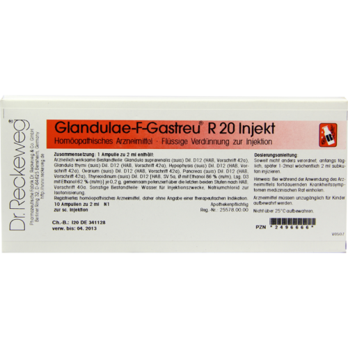 Verpackungsbild(Packshot) von GLANDULAE-F-Gastreu R20 Injekt Ampullen