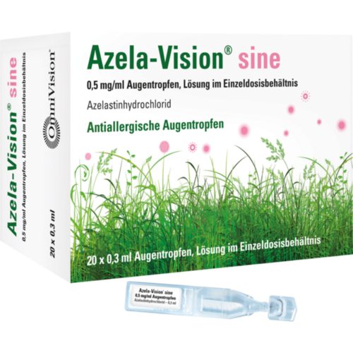 Verpackungsbild(Packshot) von AZELA-Vision sine 0,5 mg/ml Augentr.i.Einzeldosis.