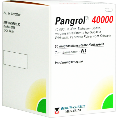 Verpackungsbild(Packshot) von PANGROL 40.000 Hartkps.m.magensaftr.überz.Pell.