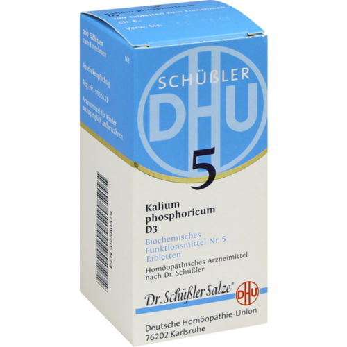Verpackungsbild(Packshot) von BIOCHEMIE DHU 5 Kalium phosphoricum D 3 Tabletten
