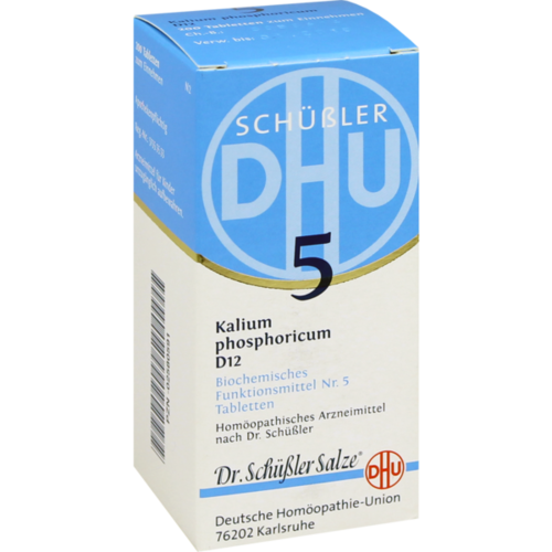 Verpackungsbild(Packshot) von BIOCHEMIE DHU 5 Kalium phosphoricum D 12 Tabletten