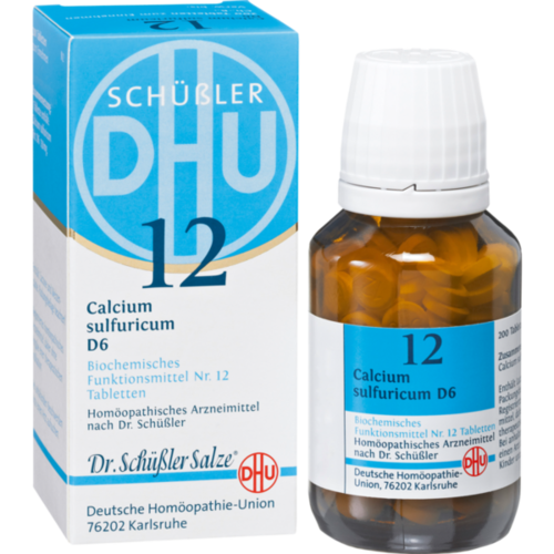 Verpackungsbild(Packshot) von BIOCHEMIE DHU 12 Calcium sulfuricum D 6 Tabletten