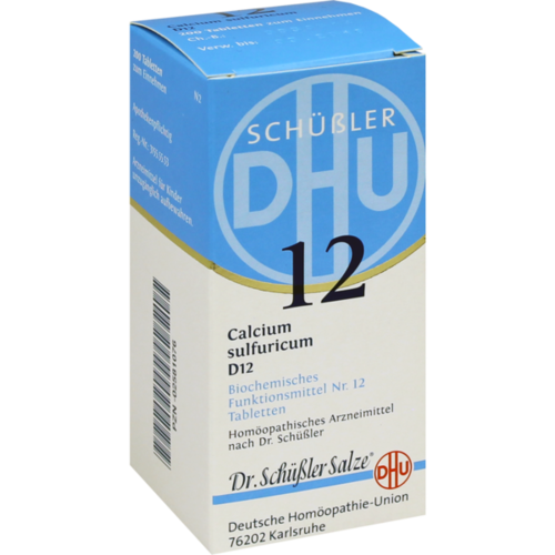 Verpackungsbild(Packshot) von BIOCHEMIE DHU 12 Calcium sulfuricum D 12 Tabletten