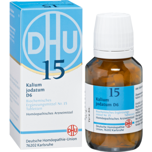 Verpackungsbild(Packshot) von BIOCHEMIE DHU 15 Kalium jodatum D 6 Tabletten