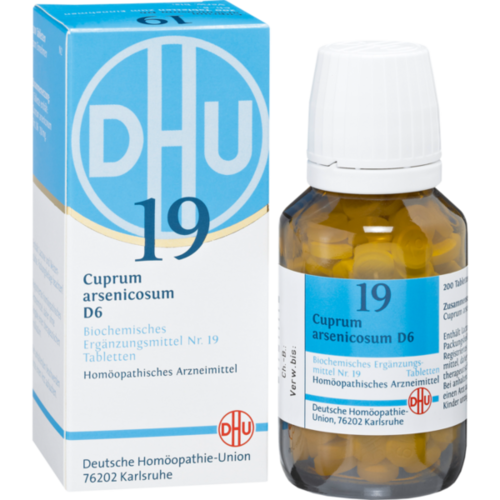 Verpackungsbild(Packshot) von BIOCHEMIE DHU 19 Cuprum arsenicosum D 6 Tabletten