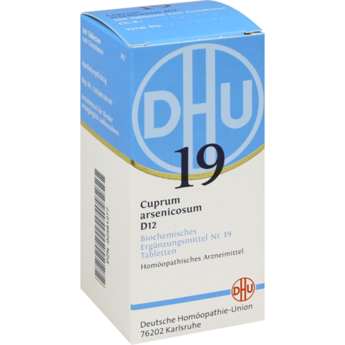 Verpackungsbild(Packshot) von BIOCHEMIE DHU 19 Cuprum arsenicosum D 12 Tabletten