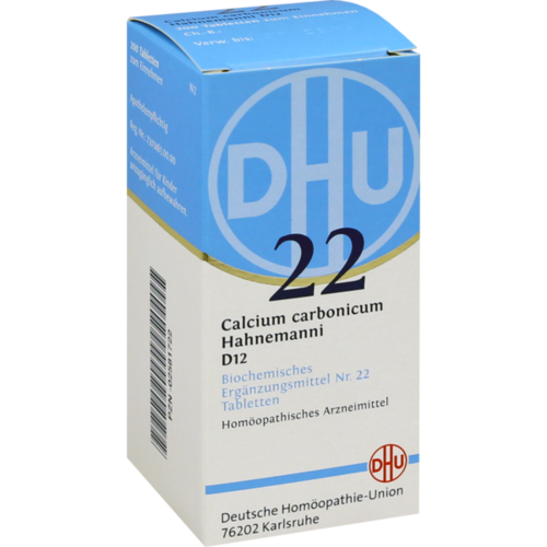 Verpackungsbild(Packshot) von BIOCHEMIE DHU 22 Calcium carbonicum D 12 Tabletten