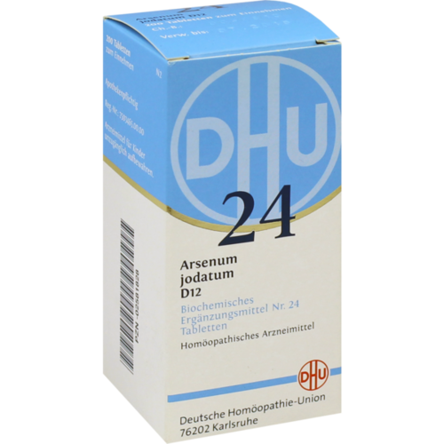 Verpackungsbild(Packshot) von BIOCHEMIE DHU 24 Arsenum jodatum D 12 Tabletten
