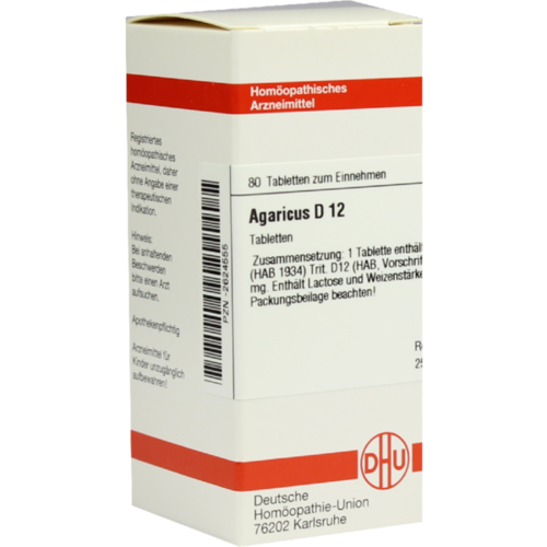 Verpackungsbild(Packshot) von AGARICUS D 12 Tabletten