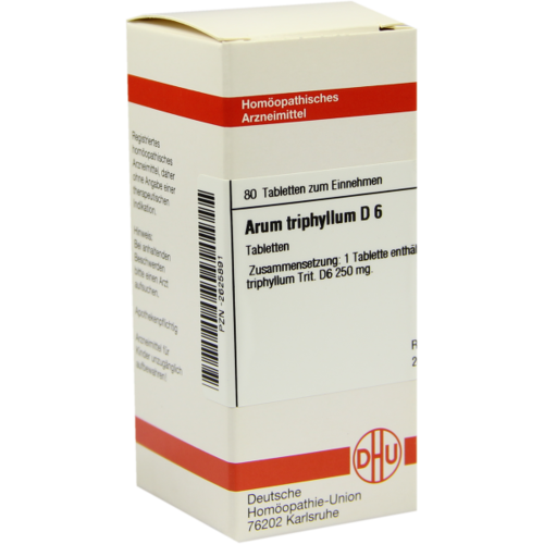 Verpackungsbild(Packshot) von ARUM TRIPHYLLUM D 6 Tabletten