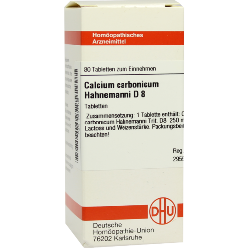 Verpackungsbild(Packshot) von CALCIUM CARBONICUM Hahnemanni D 8 Tabletten