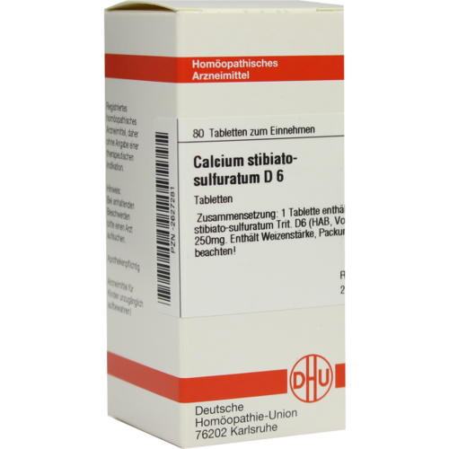 Verpackungsbild(Packshot) von CALCIUM STIBIATO sulfuratum D 6 Tabletten